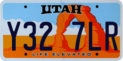 UT license plate Y327LR