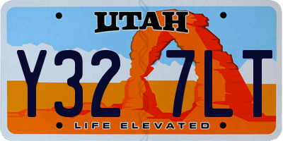 UT license plate Y327LT