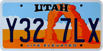 UT license plate Y327LX