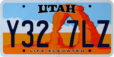 UT license plate Y327LZ