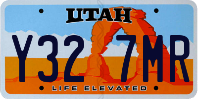 UT license plate Y327MR