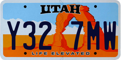 UT license plate Y327MW