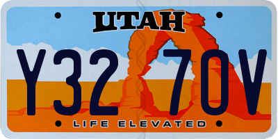 UT license plate Y327OV