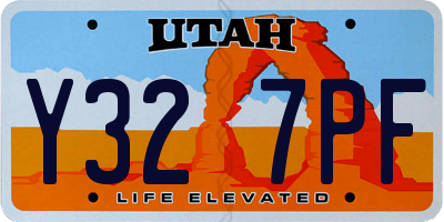UT license plate Y327PF