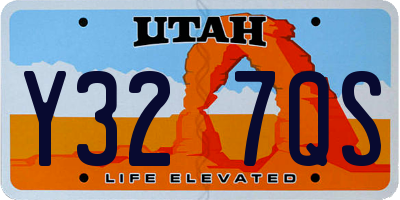 UT license plate Y327QS