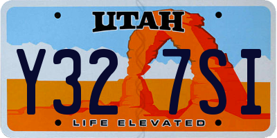 UT license plate Y327SI