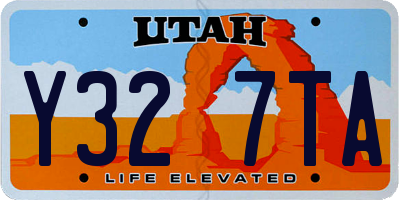 UT license plate Y327TA