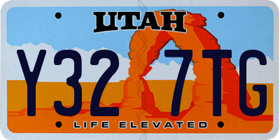 UT license plate Y327TG