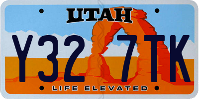 UT license plate Y327TK
