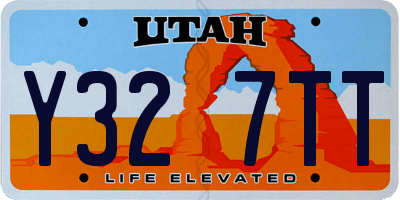 UT license plate Y327TT
