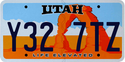 UT license plate Y327TZ