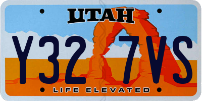 UT license plate Y327VS
