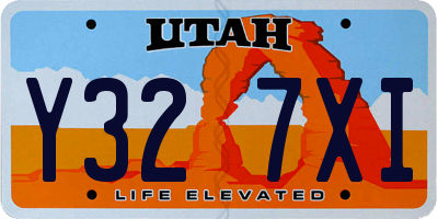 UT license plate Y327XI