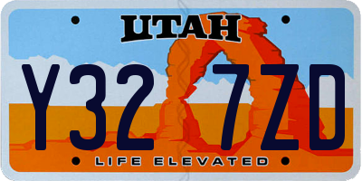UT license plate Y327ZD