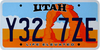 UT license plate Y327ZE
