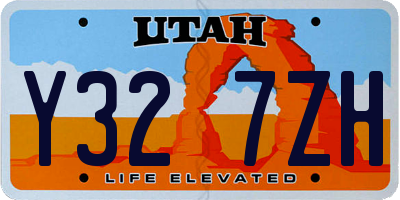 UT license plate Y327ZH