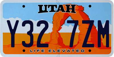 UT license plate Y327ZM