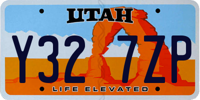 UT license plate Y327ZP