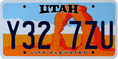 UT license plate Y327ZU