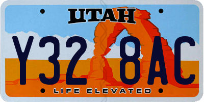UT license plate Y328AC