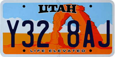 UT license plate Y328AJ
