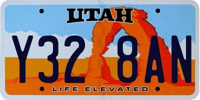 UT license plate Y328AN