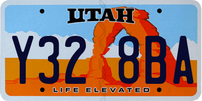 UT license plate Y328BA