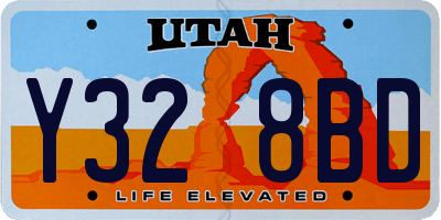 UT license plate Y328BD