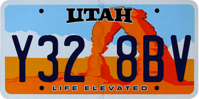 UT license plate Y328BV