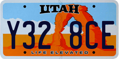 UT license plate Y328CE