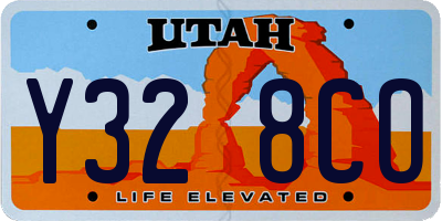 UT license plate Y328CO