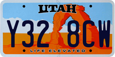 UT license plate Y328CW