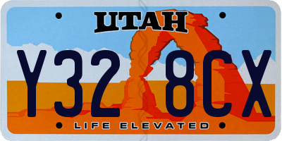 UT license plate Y328CX