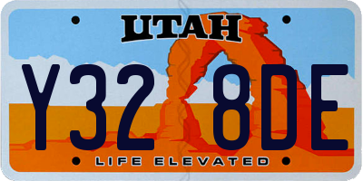 UT license plate Y328DE