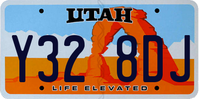 UT license plate Y328DJ