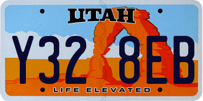 UT license plate Y328EB