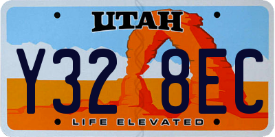 UT license plate Y328EC