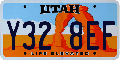 UT license plate Y328EF