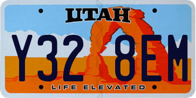 UT license plate Y328EM