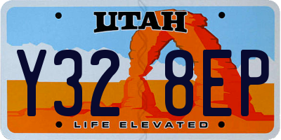 UT license plate Y328EP