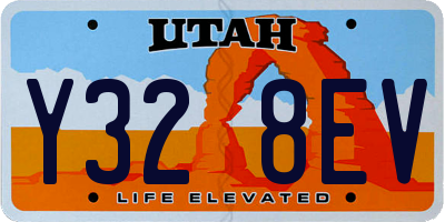 UT license plate Y328EV