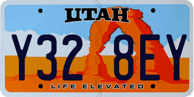 UT license plate Y328EY