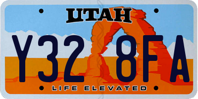 UT license plate Y328FA