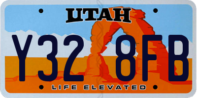 UT license plate Y328FB