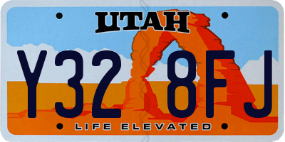 UT license plate Y328FJ