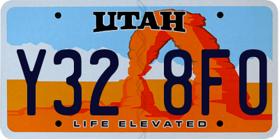 UT license plate Y328FO
