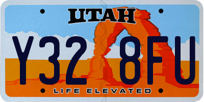 UT license plate Y328FU