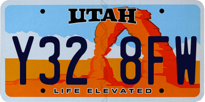 UT license plate Y328FW