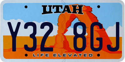 UT license plate Y328GJ