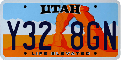 UT license plate Y328GN